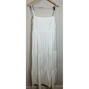 NWT Reformation East Square Neck Organic Cotton Tiered Maxi Dress Size Large